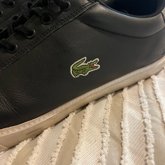 Lacoste Mens Shoes Size 12 Black Sneakers - Picture 3 of 10